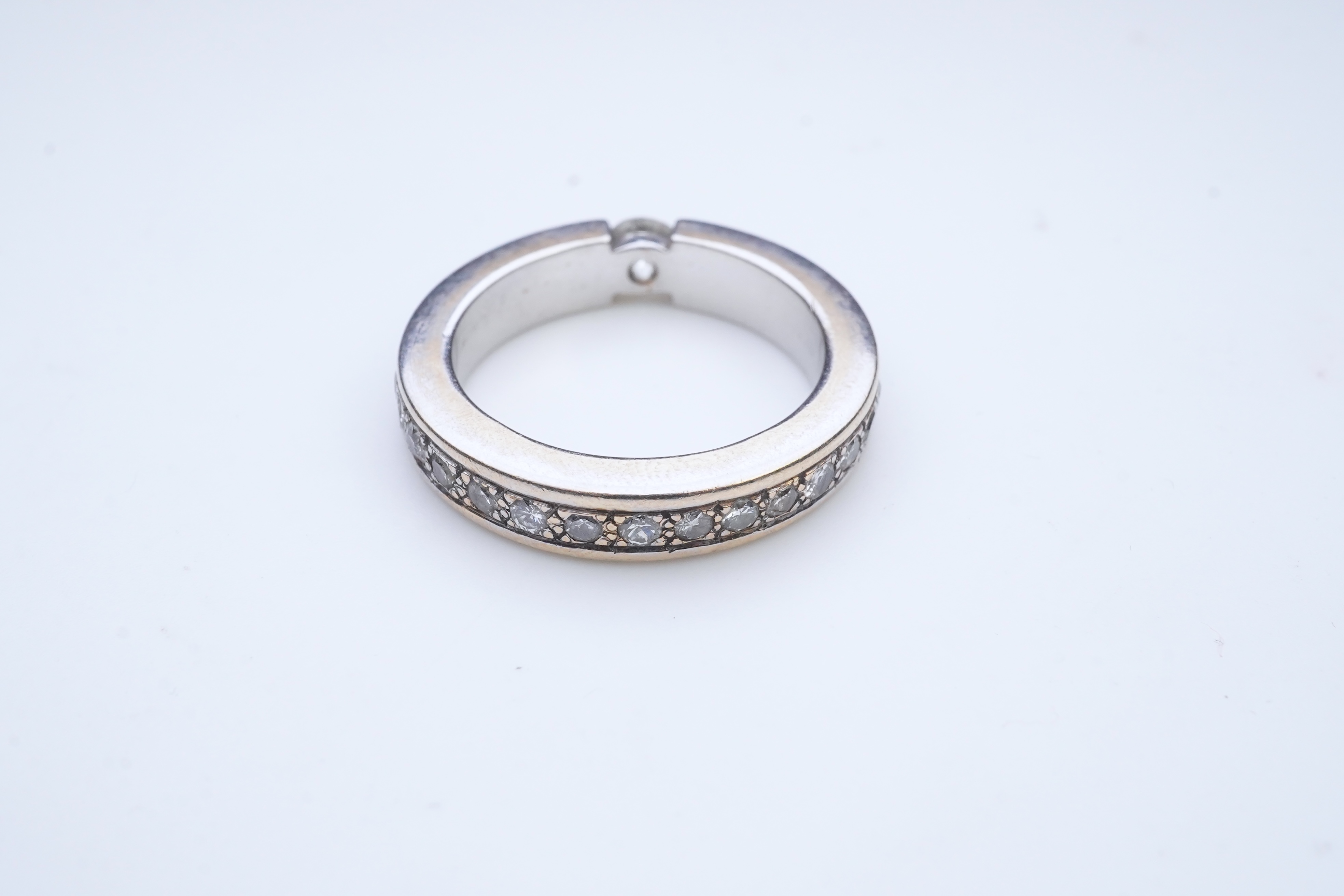 A diamond eternity ring